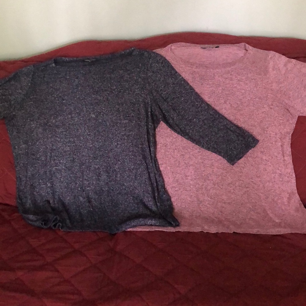 Lot of 2, 1X Slinky Brand 3/4 Sleeve Knit Tunics